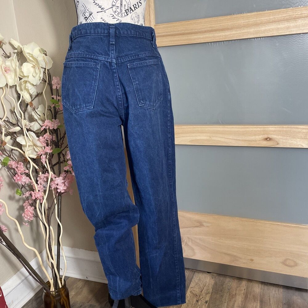 Vintage Sasson High Rise Mom Jeans Dark Wash 11/12 90s Y2K Straight Leg Denim - Picture 7 of 11